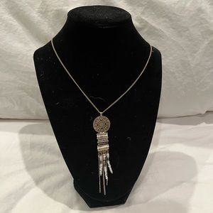 Luck brand long gold plated necklace